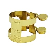ボナードテナーサックス リガチャー 金メッキ　ゴールドプレート Amazon | ボナード テナーサクソフォン リガチャー 正締め